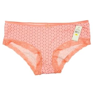 Salmon / Gray Size Medium Lace Trim Pretty Hipster St. EVE